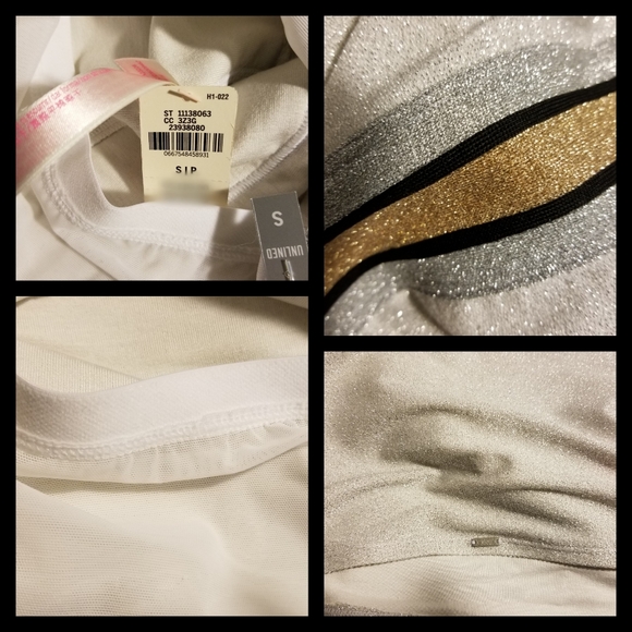 Victoria's Secret "PINK" NEW! Glitter Gold & Silver TUBE TOP (Small) 🆕 - Picture 3 of 12